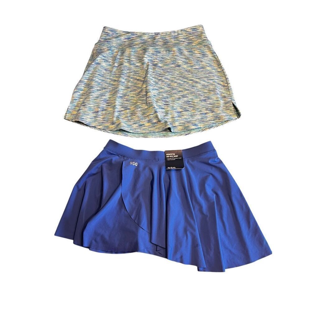 2 DSG girls Large momentum mid rise skirt skorts golf multicolor hiking outdoor